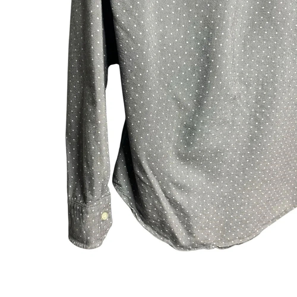 American Eagle Outfitters Long Sleeve Button Down Grey Shirt Size Medium - Picture 6 of 9